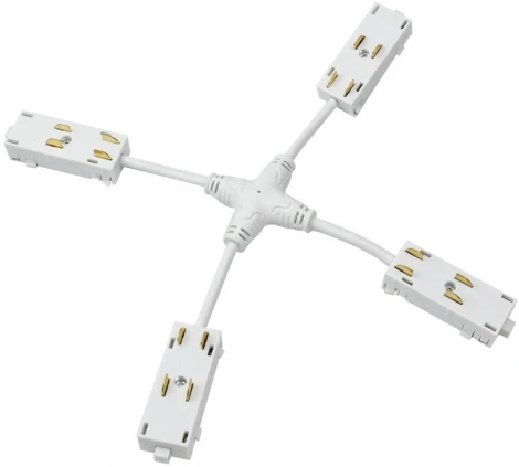 Гибкий Х-образный, электрический коннектор трека Denkirs SMART TR2116-WH (220V)