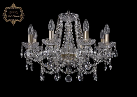 Подвесная люстра Art Classic 11.25 11.25.8.200.Br.Sp (220V, хрусталь, на цепи, подсвечник, свеча)