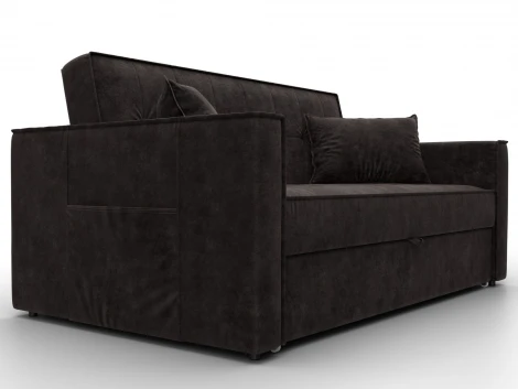 Диван прямой Лига-104 (140) (ЛДСП,Брус,Фанера,Велюр/Коричневый) Лига Диванов 134867
