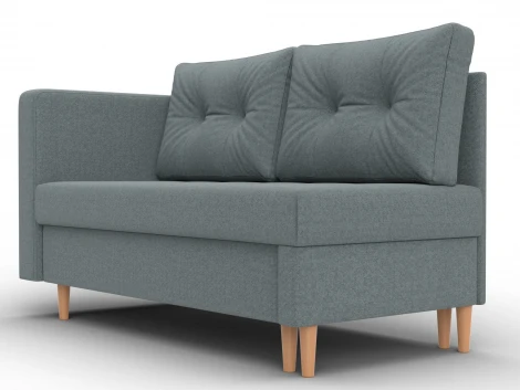 Кушетка Лига-098 (ДВП,ДСП,ЛДСП,Брус,Фанера/Дерево/Рогожка/Серый) Лига Диванов 132577