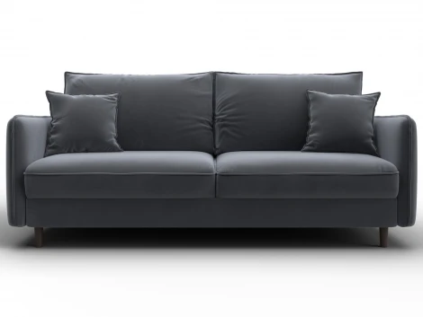 Диван прямой Лига-064 НПБ (ДСП/Дерево/Велюр/Серый) Лига Диванов 134778