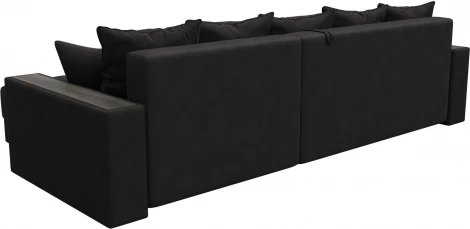 Диван угловой с декором и полкой Лига-050 НПБ Лига Диванов (Замша) арт.128614