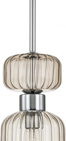 Подвесной светильник Escada Gloss 1141/1S Chrome/Beige 1x60Вт E14, металл/стекло, хром/бежевый (220V, на проводе)