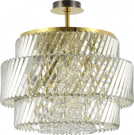 Потолочная люстра на штанге ST Luce Ritz SL6138.313.12 латунь/прозрачный E14 12*40W (220V, круглые)