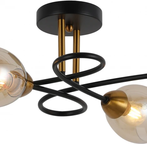 Потолочная люстра на штанге ILLUMICO IL8263-4COU-79 BK GD (220V)