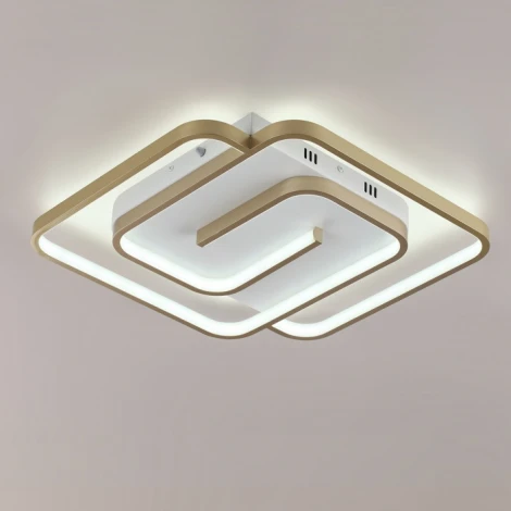 Потолочная большая люстра Lumion Twist 8019/75CL шампань/белый металл/акрил LED 75W 220V 3000-6000K