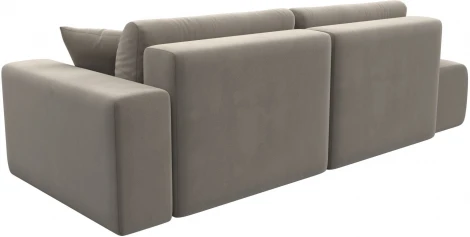 Диван прямой Лига-036 НПБ Модерн подлокотник справа (Бежевый/Микровельвет) Лига Диванов арт.121330