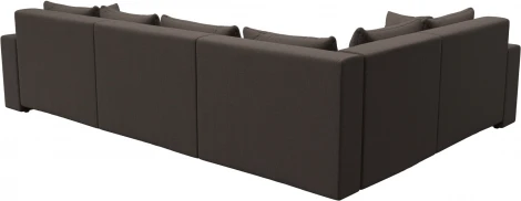 Диван угловой Майами Long левый угол (Коричневый/Рогожка) Лига Диванов арт.122906L