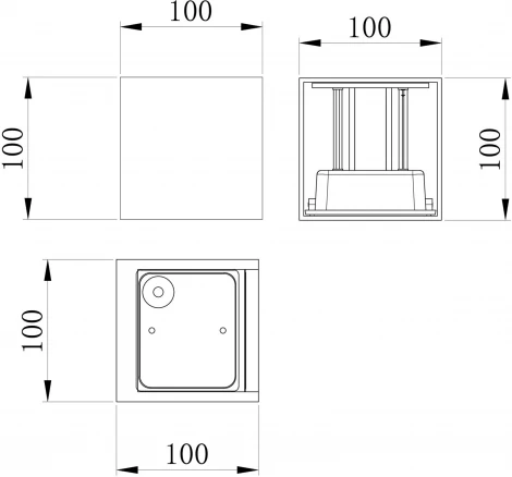 Архитектурная подсветка Maytoni Fulton O572WL-L20B3K (LED, 220V, куб, IP54)