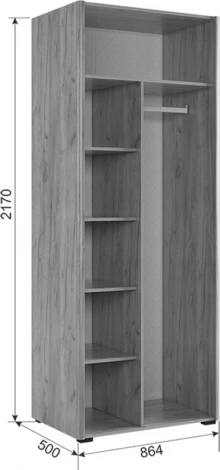 Комплект детской мебели Адам К1 Mebelson (ЛДСП,ПВХ,МДФ,Металл/Дуб крафт золотой,Графит) арт.ДК1Адам.2961