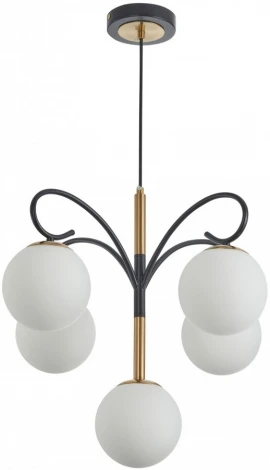 Подвесная люстра Arte Milano Neapol-73808 273808/4+1 BK/GD (220V, на проводе, шар)