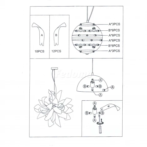 Подвесная люстра Lightstar Turbio 754266 (220V, на тросе)
