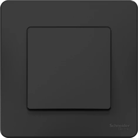 Выключатель встраиваемый одноклавишный (антрацит) Systeme Electric Blanca BLNVS010606