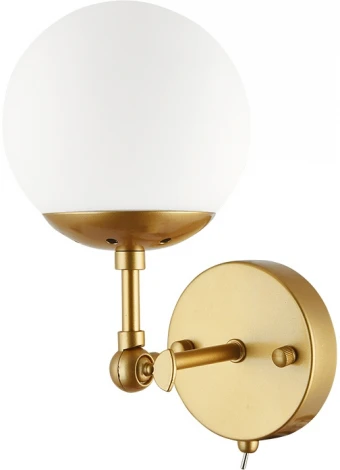 Бра Arte Lamp Bolla A1664AP-1GO (220V, выключатель, шар)