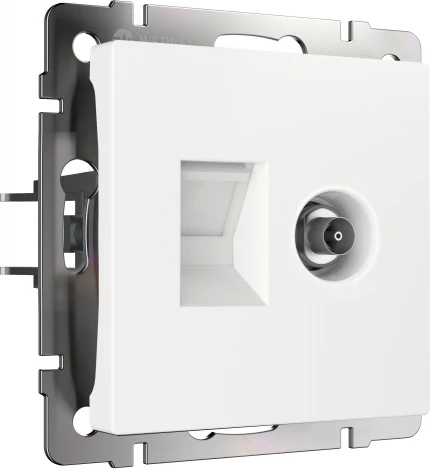 Розетка ТВ+Ethernet RJ-45 6 cat.(белый) Werkel W1181301 (a056109)