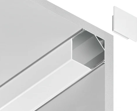 Алюминиевый профиль угловой квадратный для светодиодной ленты до 9,78мм Ambrella Illumination GP2150AL