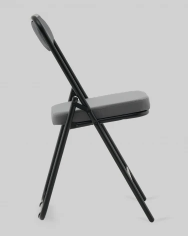 Стул складной Джонни велюр велютто темно-серый каркас черный матовый Stool Group арт.УТ000041387