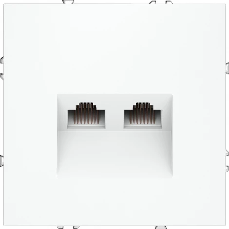 Розетка двойная Ethernet RJ-45 (белый матовый) Voltum S70 VLS060202