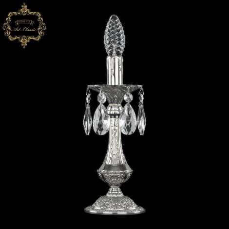 Интерьерная настольная лампа Art Classic 31.21 32.2100L.1-26.Ni (220V, подвески, подсвечник, свеча)