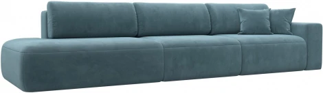 Диван прямой Лига-036 НПБ Модерн Лонг подлокотник справа (Бирюзовый/Велюр) Лига Диванов арт.121357