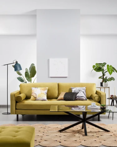 Журнальный стол La Forma (ex Julia Grup) Sheffield (Белый,Золотой/ Металл,Мрамор,Сталь)