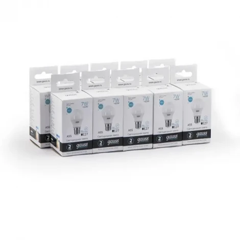 Лампочка светодиодная груша E27 4100K 630lm 23227