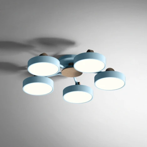 Потолочная люстра Move 5 Blue Imperiumloft Move_01 (178252-26) (LED, 220V, пульт управления, круглые)