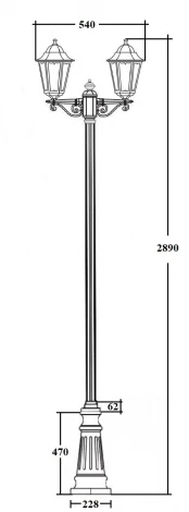 Наземный фонарь Oasis Light PETERSBURG M 79810MA B2 Bl