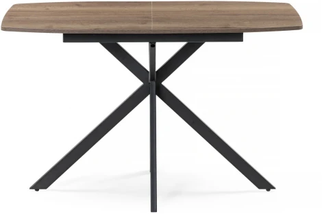 Деревянный стол Woodville Тамаса 120(150)х70х76 дуб галифакс табак / черный 551086