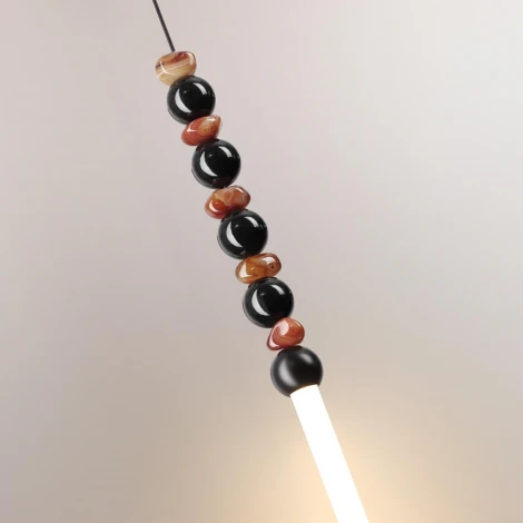 Подвесной светильник Odeon Light Monella 7187/12L черный/акрил/агат/металл IP20 LED 12W 3500K 220V