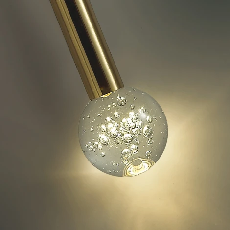 Подвесной светильник светодиодный Odeon Light Fiano 4374/3LA золото/хрустальн. стекло/металл IP20 LED 3W 400Лм 3000K 220V (на проводе, круглые)