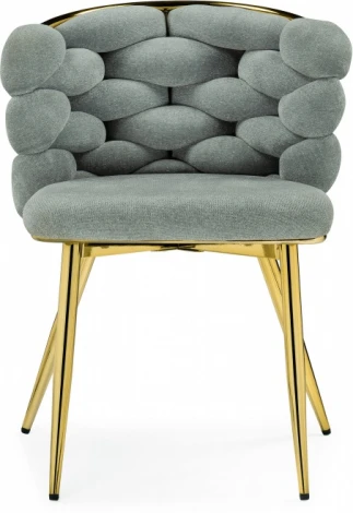 Стул на металлокаркасе Woodville Rendi light gray / gold