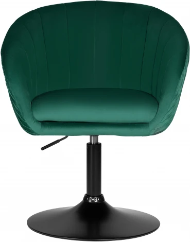 Кресло дизайнерское DOBRIN EDISON BLACK (зеленый велюр (1922-9)) 8600_BlackBase-LM BLACK, цвет сиденья зеленый (1922-9), основания черный