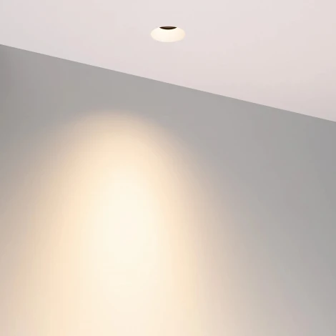 Встраиваемый точечный светильник под гипсокартон MS-RIALTO-TRIMLESS-R40-9W Warm3000 (WH, 36deg, 230V) (Arlight, IP20 Металл) 044683 (LED)