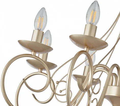 Подвесная люстра Arte Milano AM349159 349159/10 CG (220V, на цепи, подсвечник, свеча)