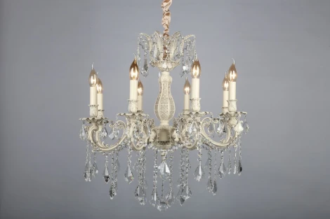 Подвесная люстра Omnilux Taranto OML-74403-08 (220V, на цепи, подсвечник, свеча)