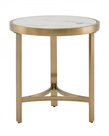 Журнальный столик Адриана 50*50 см светлая керамика Stool Group арт.УТ000041495