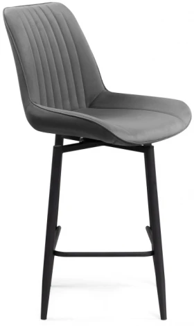 Полубарный стул Notta Седа К крутящийся темно-серый / черный 520601