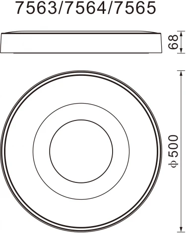 Потолочный светильник круглый Mantra Coin 7565 (регулировка яркости, LED, 220V, пульт управления, круглые)