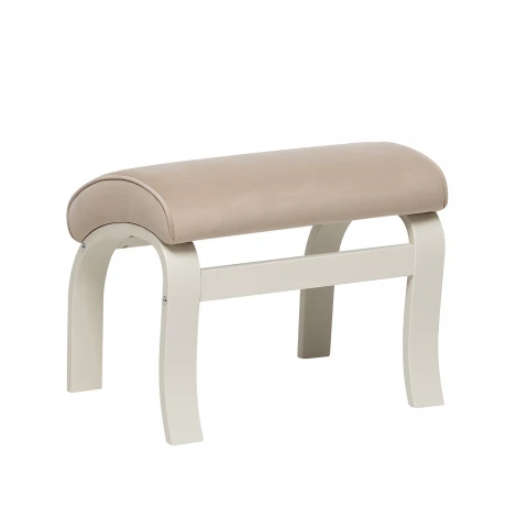 Пуф Leset Универсальный с кантом 4687206818514 Фанера,Шпон, Велюр, Бежевый, Слоновая кость