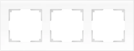 Рамка на 3 поста Favorit (белый матовый,стекло) Werkel W0031105 (a051286)