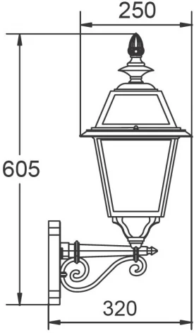 Уличный настенный фонарь Oasis Light FARO-FROST L 91101fL Bl (220V, фонарь, IP44)