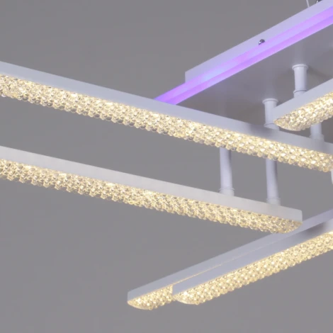 Потолочная люстра RGB светодиодная на штанге с пультом Reluce 77138-0.3-4+4 (220V)