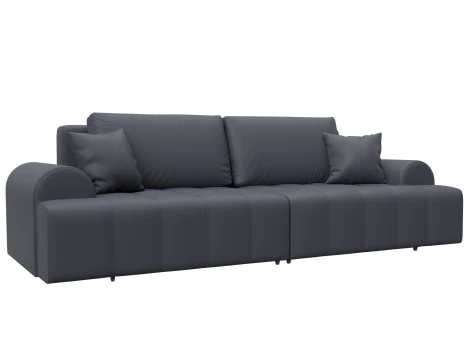 Диван прямой Лига-080 (ДСП/Пластик/Экокожа/Серый) Лига Диванов 131123