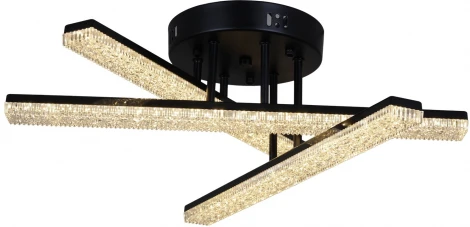 Потолочная люстра светодиодная на штанге с регулировкой цветовой температуры Reluce 03749-3.3-03C BK (220V)