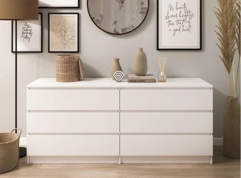 Комод Woodville Мадера К6М белый 497489