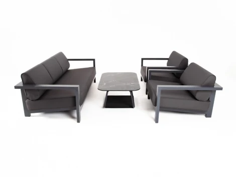 Лаунж-зона из алюминия со столиком из HPL 4SIS Гранада Indoor-4SiS-2415