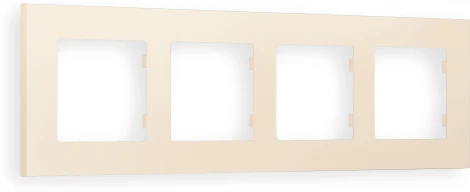 Рамка Ambrella Volt ALFA Qubi (Бежевый матовый) 4-ая AF250334