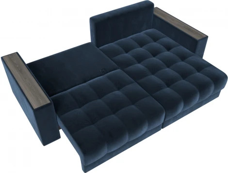 Диван угловой с декором Лига-049 НПБ Лига Диванов (Велюр) арт.128473