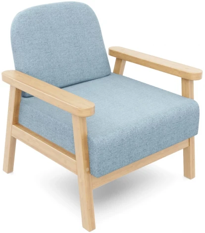 Кресло Arsko Флори береза рогожка голубая